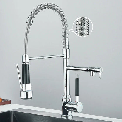 Easy Install Dual Spout Kitchen Faucet