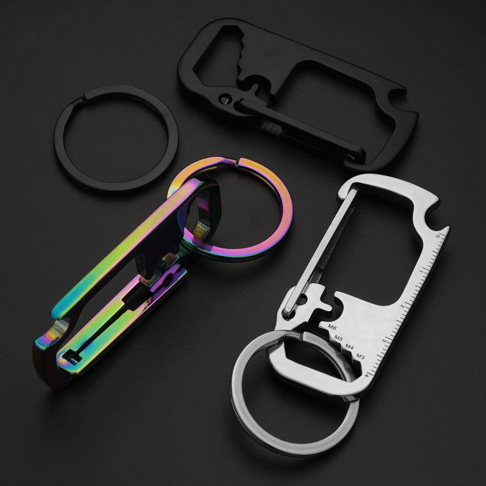 Portable Stainless Steel Keychain Multi Tool Opener