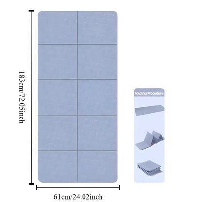 Flexible Foldable Yoga Mat Non Slip Eco Friendly