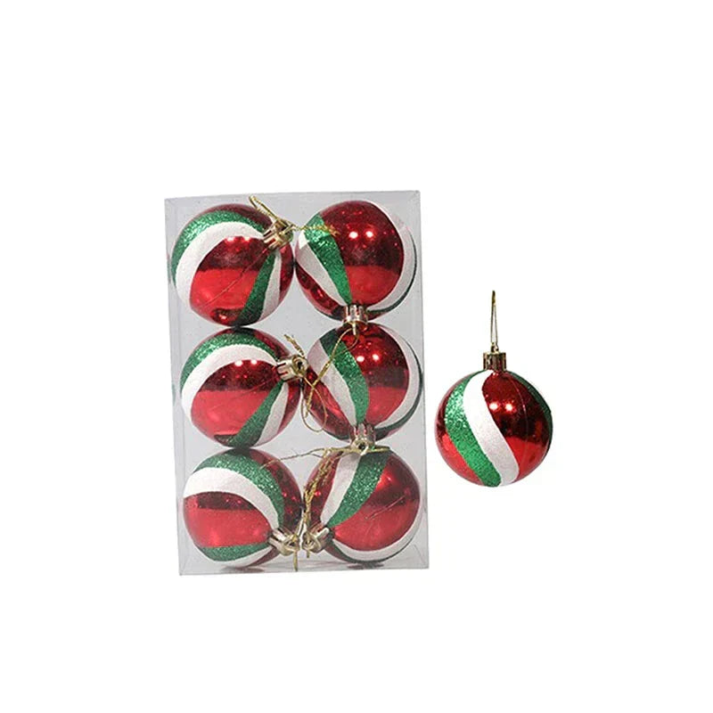 Luxury Red Gold Christmas Tree Baubles Set