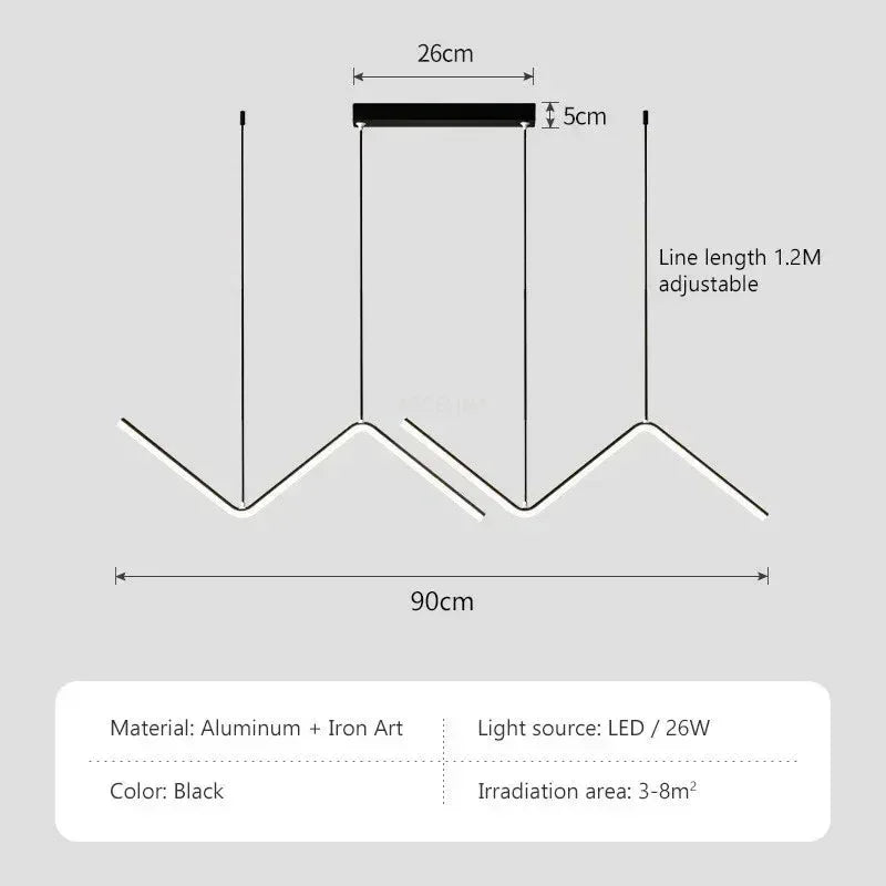 Stylish 2-Head LED Pendant Light with Dimmer Remote