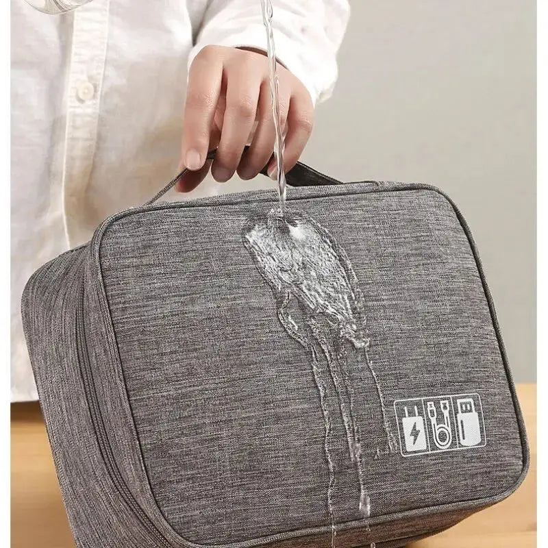 Travel Cable Organizer Bag Waterproof Accessory Pouch