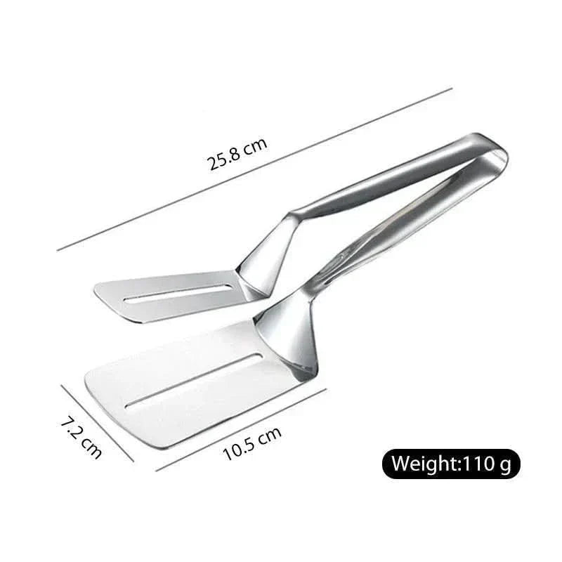 Premium Stainless Steel Kitchen Spatula Tongs Clamp