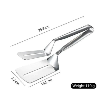 Premium Stainless Steel Kitchen Spatula Tongs Clamp