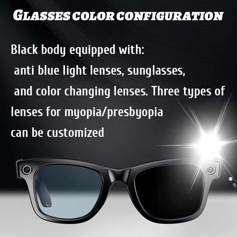 Intelligent Video Camera Smart Glasses with Bluetooth