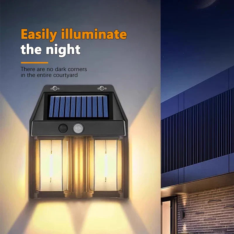 Outdoor LED Solar Powered Weatherproof Wall Light