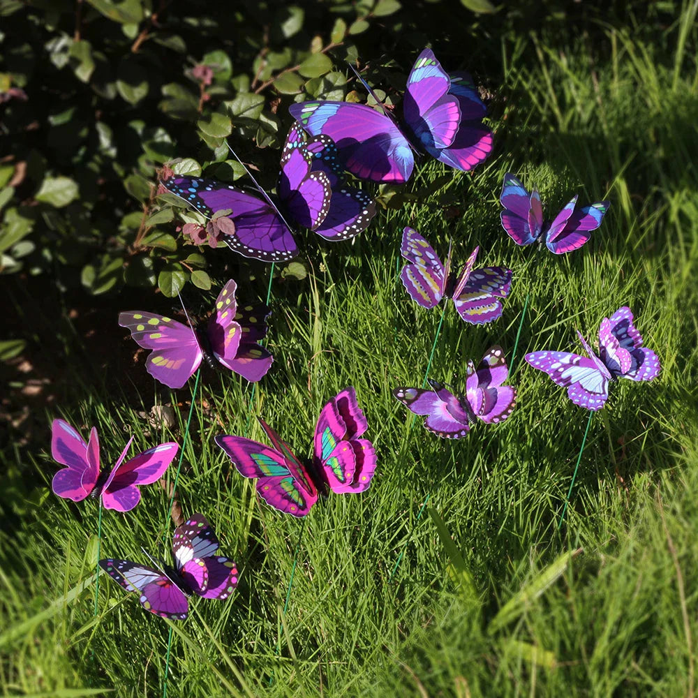 Colorful Metal Butterfly Garden Decoration Stake - Cofik