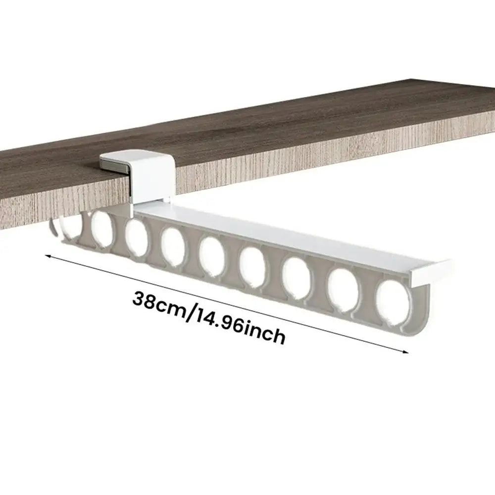 Space Saving Adjustable Closet Organizer Rail Hanger - Cofik
