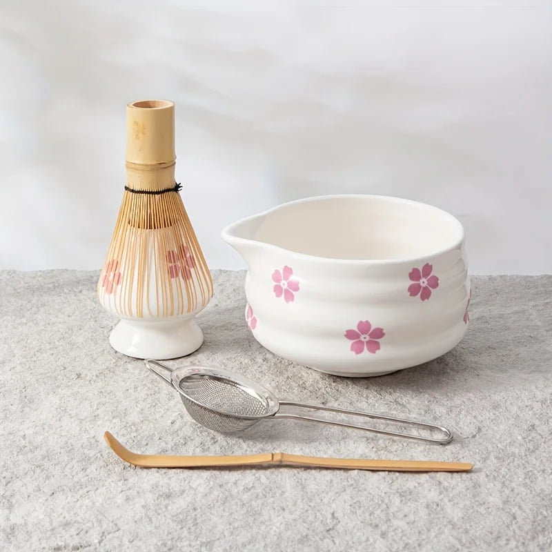Traditional Japanese Tea Set with Whisk - Cofik