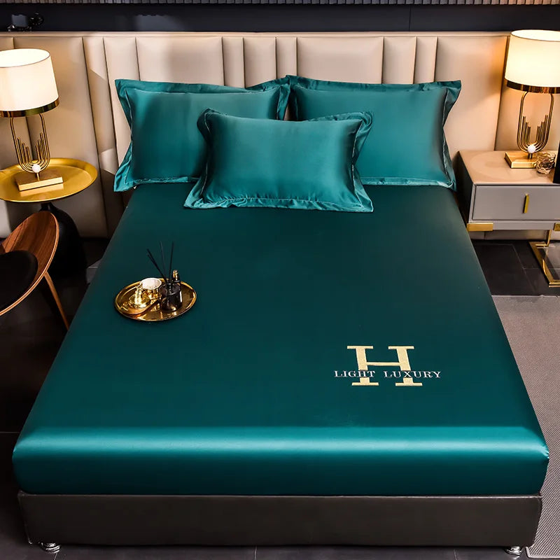 Luxurious Plain Silk Bedding Sheet