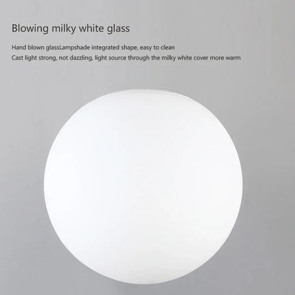 Simple White Glass Pendant Lamp