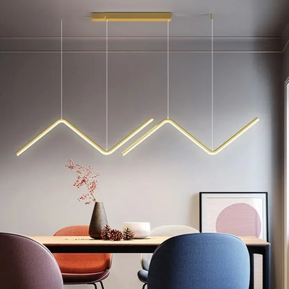Stylish Gold Pendant Lamp with Remote Control - Cofik