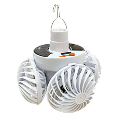 Compact Solar Powered Camp Lamp with Fan