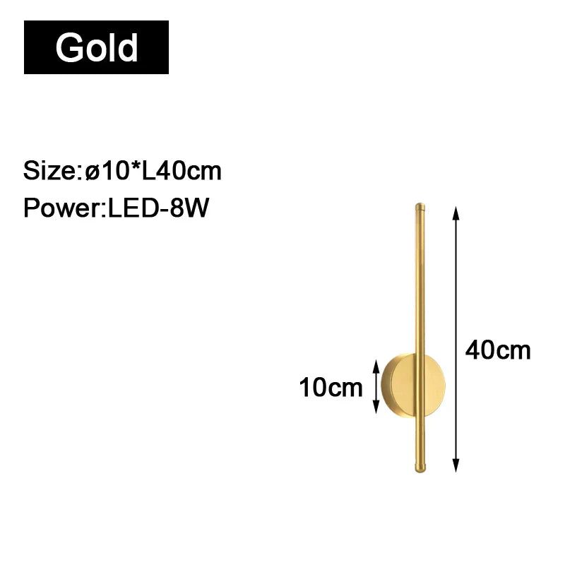 Modern Black Indoor LED Wall Lamp
