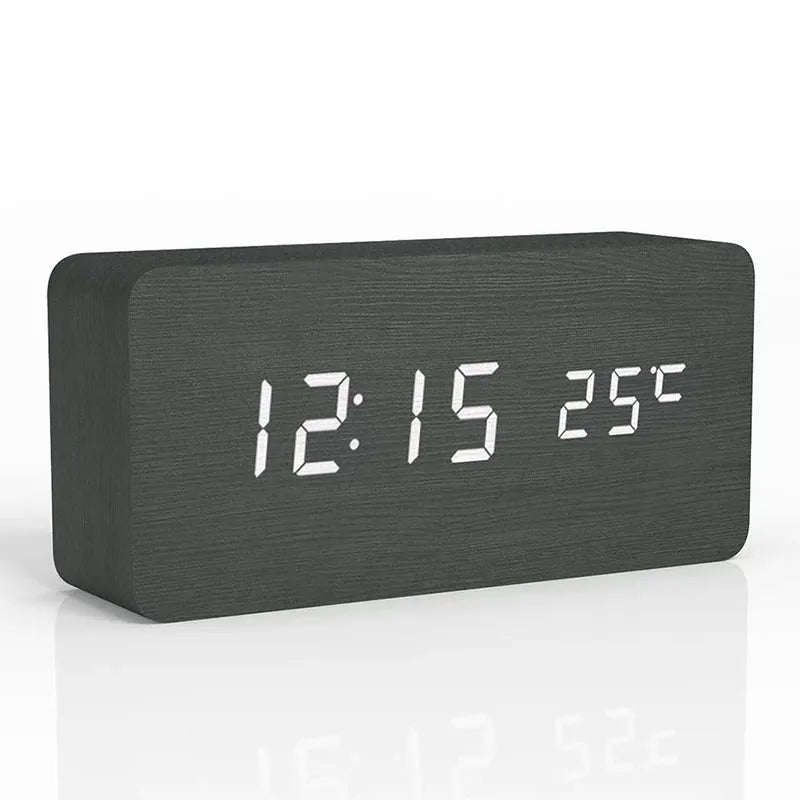 Compact LED Clock with Temperature Display