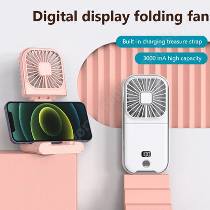 Compact Rechargeable Phone Cooling Fan Stand