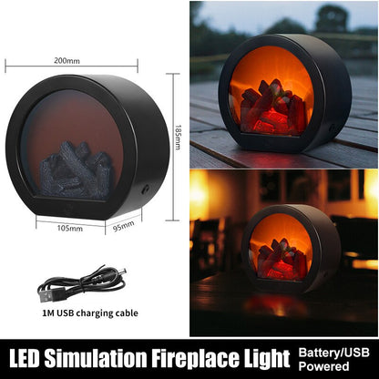 Compact Outdoor Tabletop Fire Pit Lamp