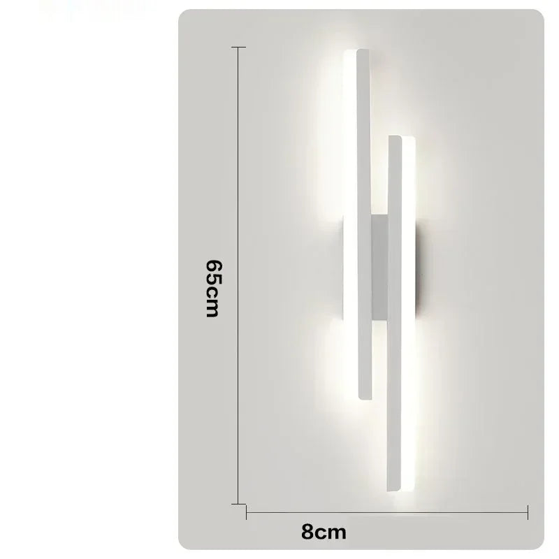 Slim LED Wall Light Fixture for Bedroom and Hallway