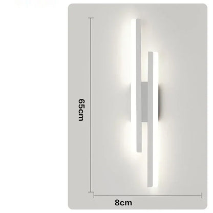 Slim LED Wall Light Fixture for Bedroom and Hallway