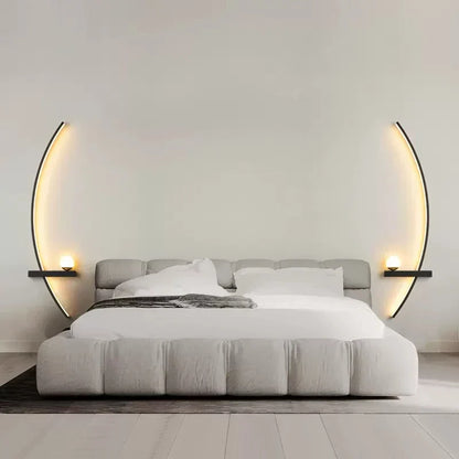 Slim LED Black Gold Wall Light