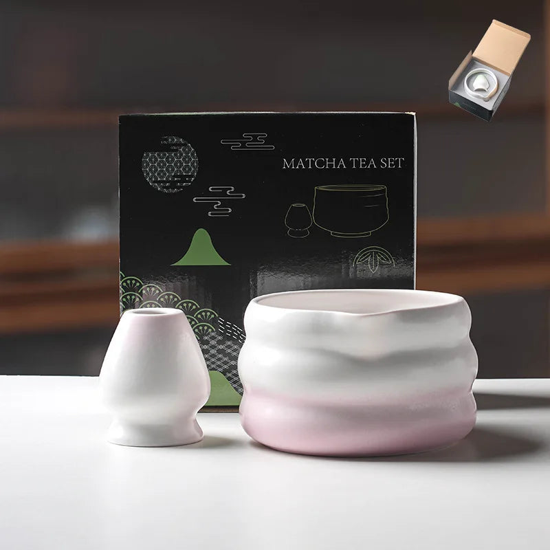 Traditional Green Tea Ceramic Bowl Set 550ml
