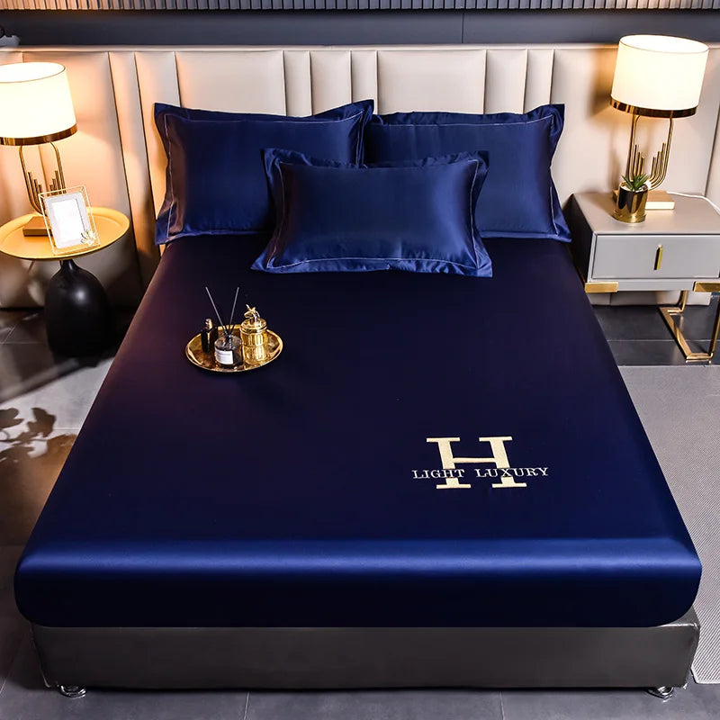 Luxurious Plain Silk Bedding Sheet