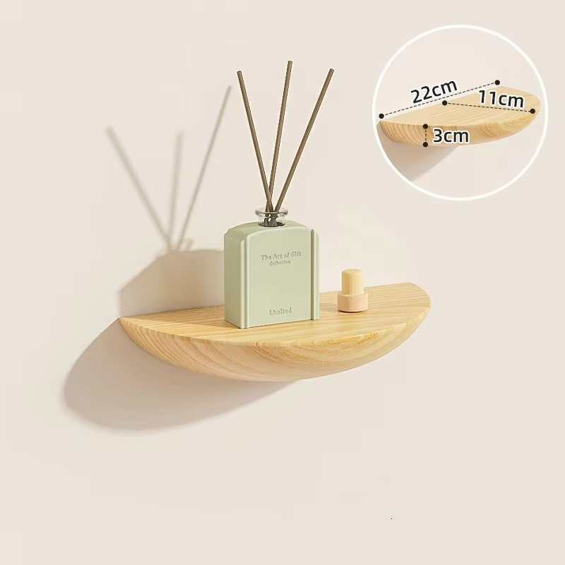 Stylish Wooden Wall Shelf - Floating Storage for Home Decor
