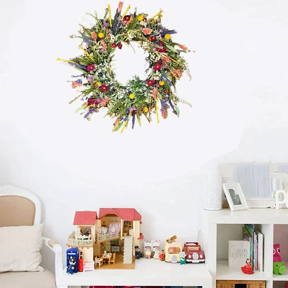 Beautiful Flowers Spring Wreath for Home Decor