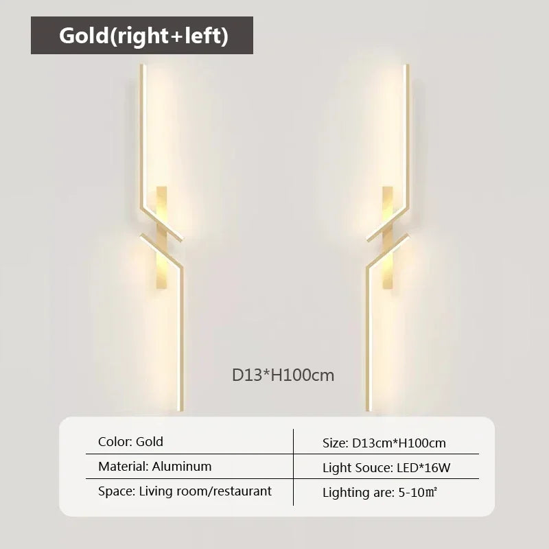 Slim LED Wall Light - Adjustable Dimmable Lamp