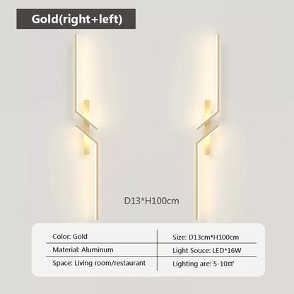 Slim LED Wall Light - Adjustable Dimmable Lamp