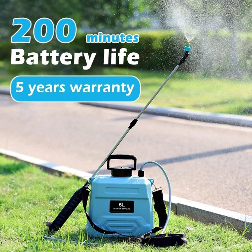Portable 5L Electric Spray Bottle for Gardening & Cleaning