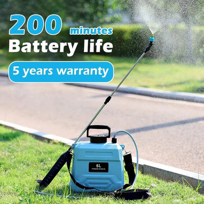 Portable 5L Electric Spray Bottle for Gardening & Cleaning