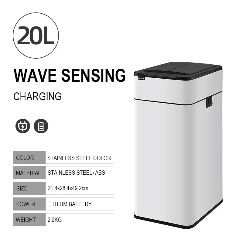 Touchless Stainless Steel Automatic Trash Can