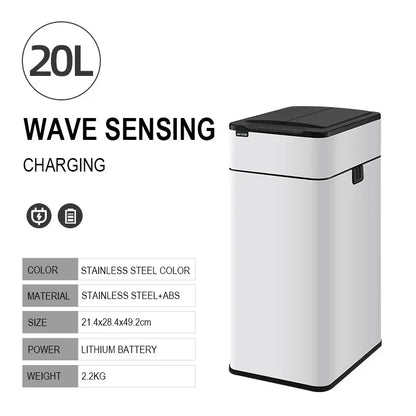 Touchless Stainless Steel Automatic Trash Can
