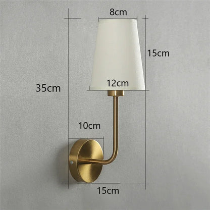 Simple Elegant Wall Light with Fabric Shade