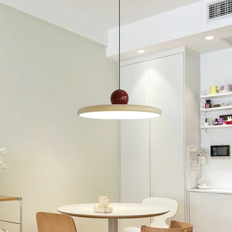 Contemporary White Disc Pendant Lamp - Cofik