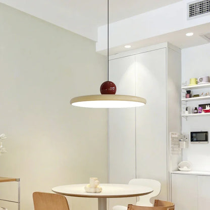 Contemporary White Disc Pendant Lamp - Cofik