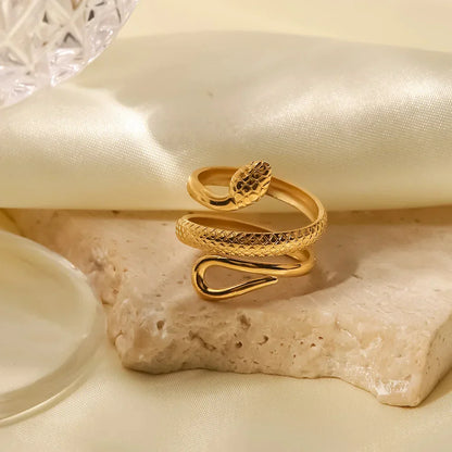 Flexible Coiled Snake Design Ring