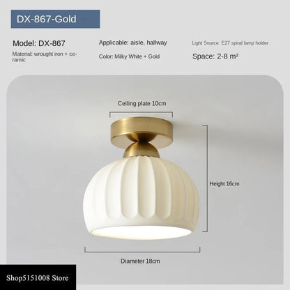 Modern Glass LED Hallway Ceiling Light Fixture