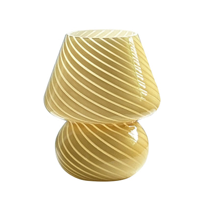 Colorful Glass Mushroom Table Lamp