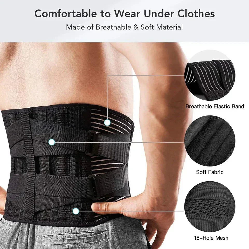 Comfortable Back Support Brace with Adjustable Lumbar Belt - Cofik
