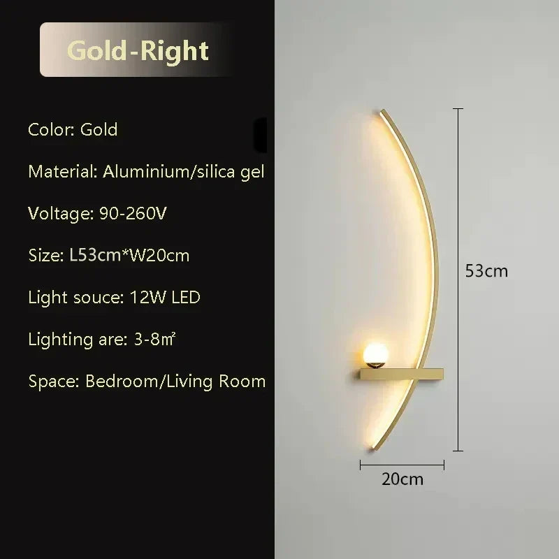 Slim LED Strip Light - 53cm Adjustable Dimming Wall Lamp