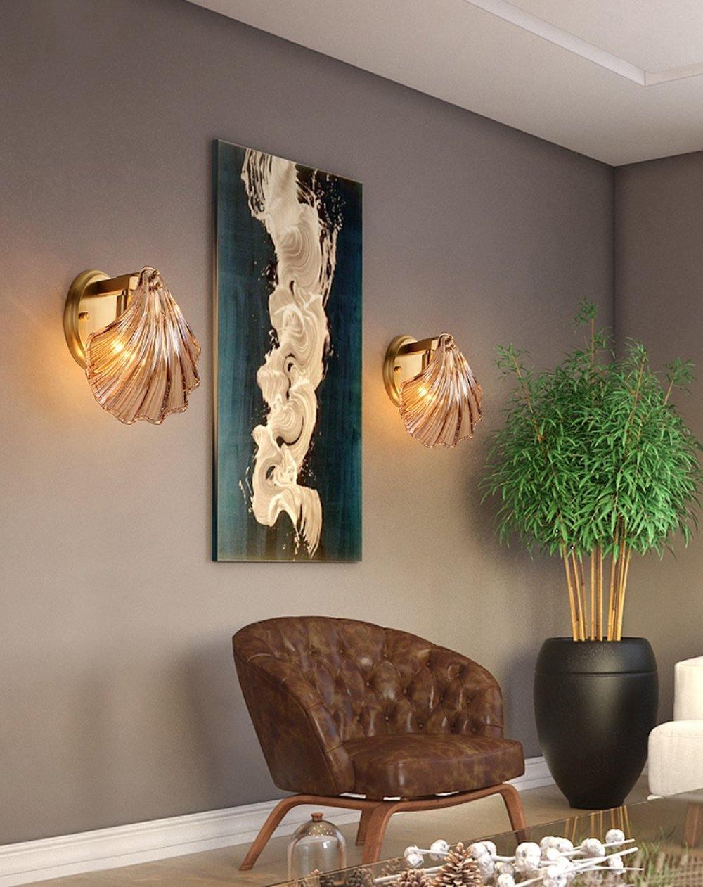 Coastal Glass Sconce Lamp