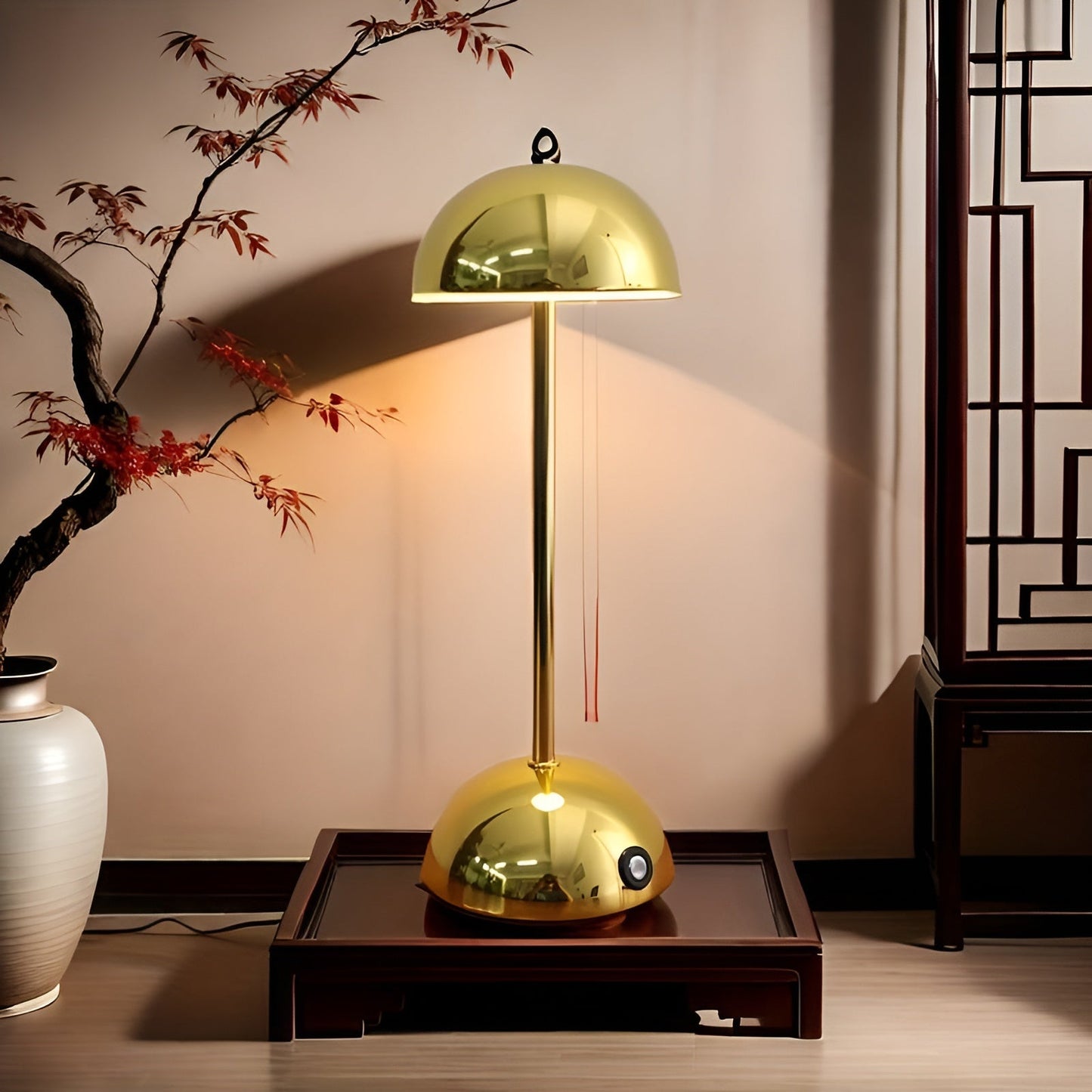 Sleek LED Mushroom Table Lamp with Dimmer