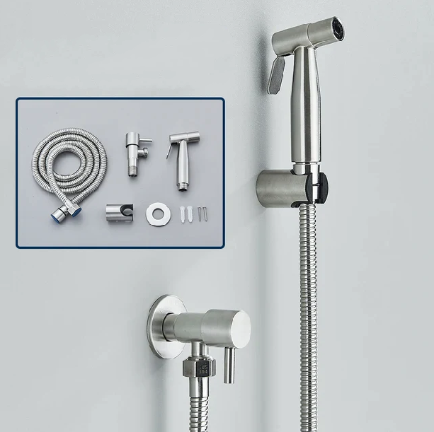 Clean Bathroom Bidet Sprayer - Stainless Steel Wall Mount - Cofik