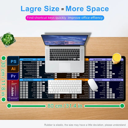 Ergonomic Shortcut Keyboard Mouse Pad