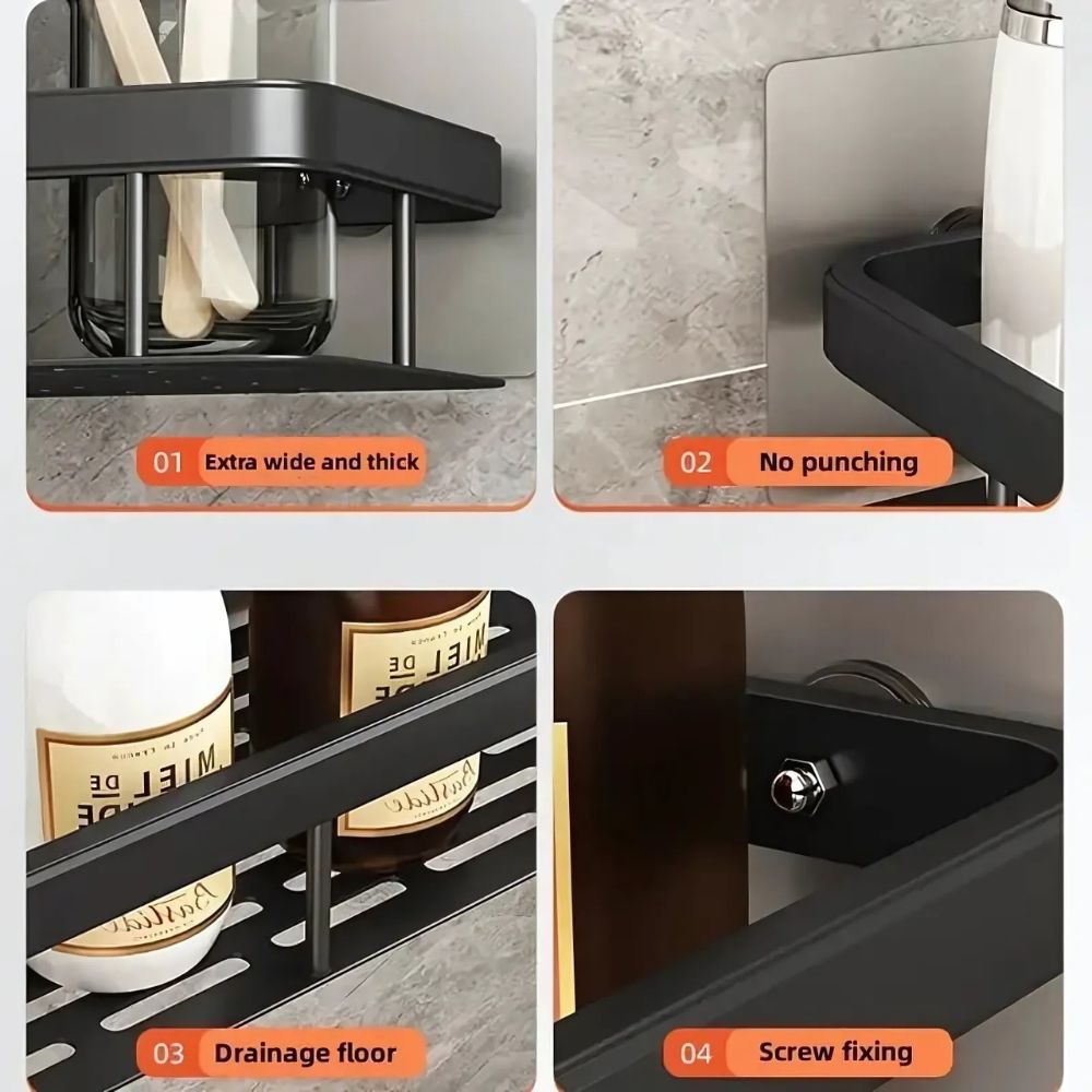 Stainless Steel Shower Storage Organizer Rack