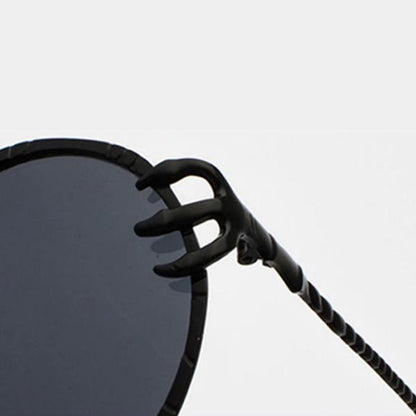 Trendy Skull Shape Round Shades