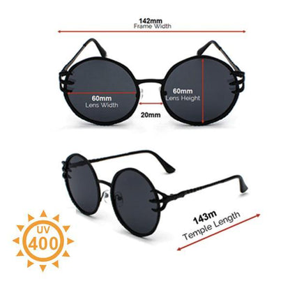 Trendy Skull Shape Round Shades