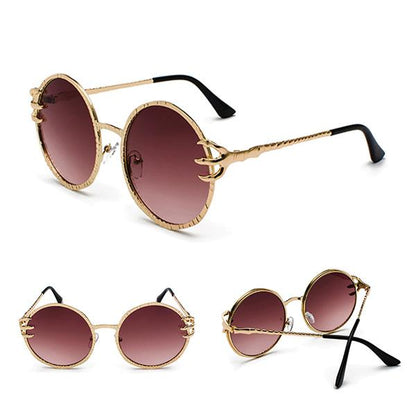 Trendy Skull Shape Round Shades